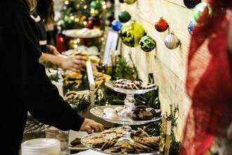Food at holiday party